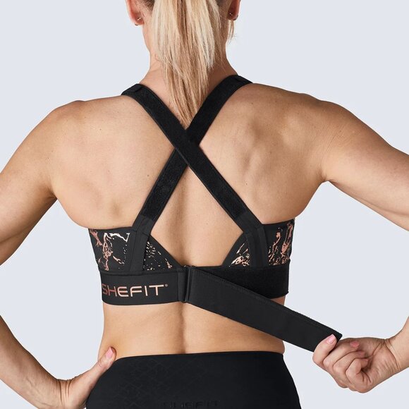 SHEFIT Flex Sports Bra Black Large Front Zip - Picture 5 of 5